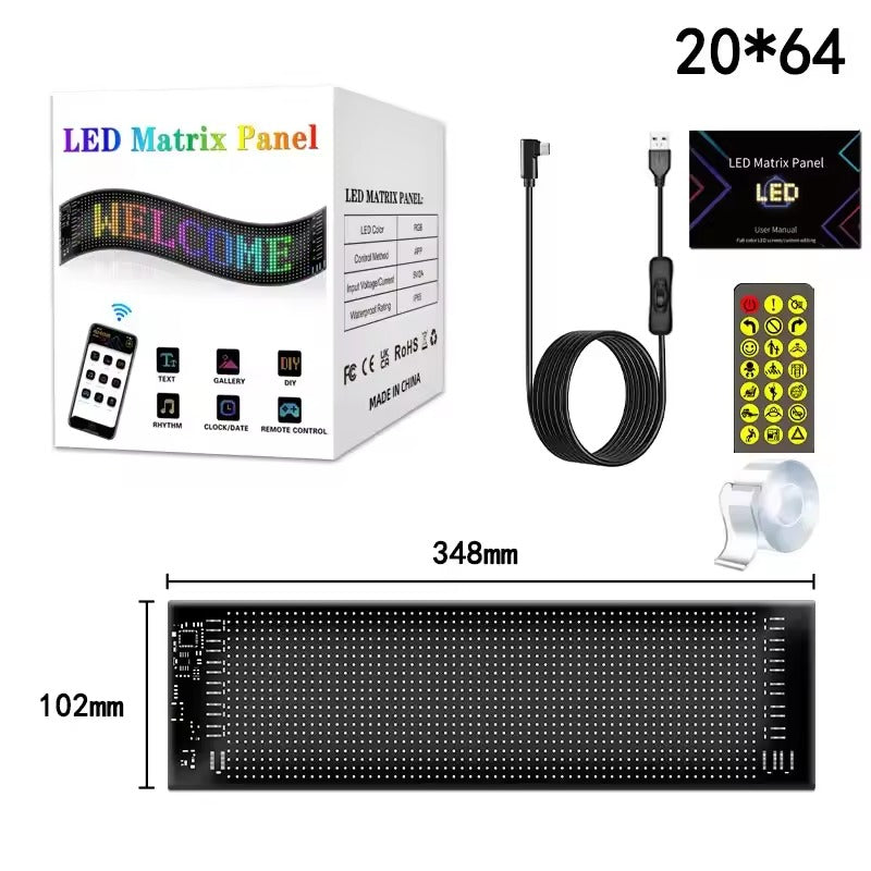 RGB LED Matrix Panel β Programmable Display for Cars, Rooms & Setups