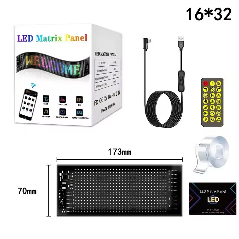 RGB LED Matrix Panel β Programmable Display for Cars, Rooms & Setups