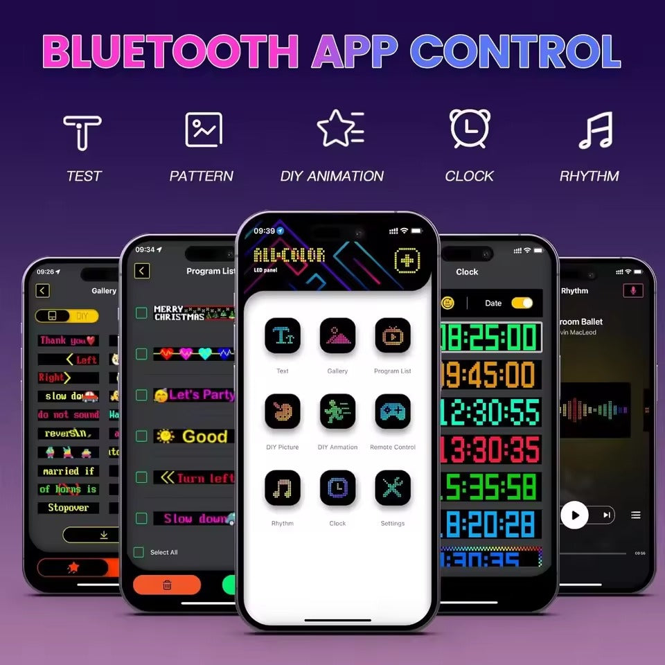 RGB LED Matrix Panel β Programmable Display for Cars, Rooms & Setups