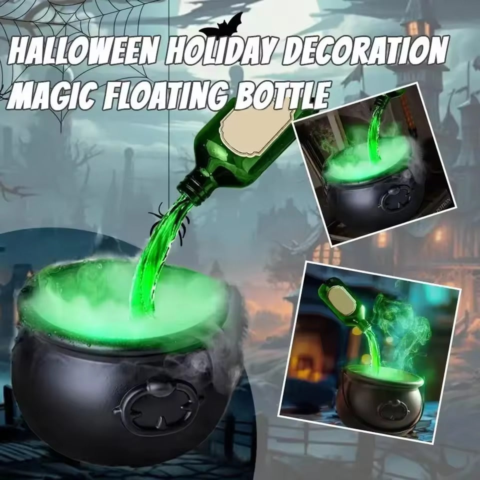 Halloween Witch Cauldron with Fog & LED Potion Pour
