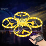 Smart Gesture Control UFO Drone – Mini Quad with Watch Remote