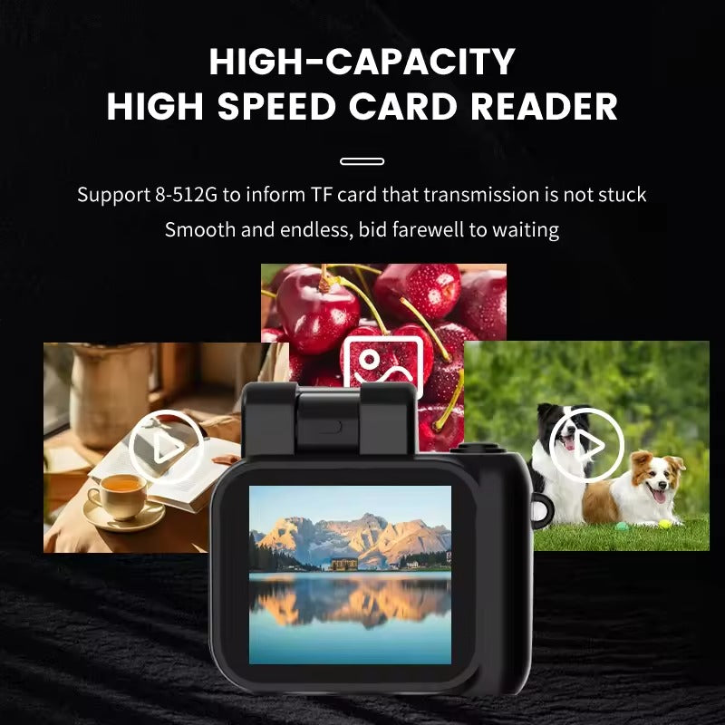 Retro Mini Keychain Camera – HD 1080P Pocket Camera with Screen