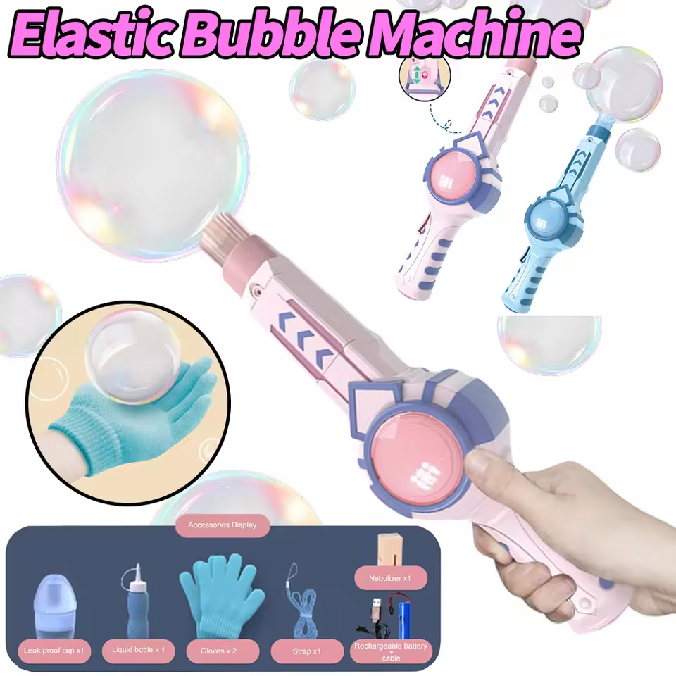 Elastic Smoke Bubble Machine – Portable Smog Bubble Blower Wand