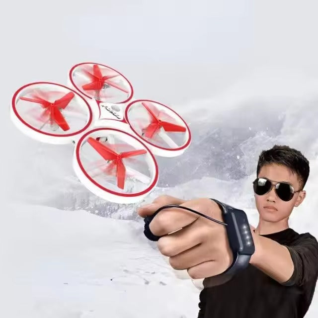 Smart Gesture Control UFO Drone – Mini Quad with Watch Remote