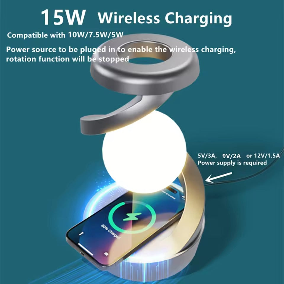 Levitating Orb Lamp – Floating RGB Wireless Charger