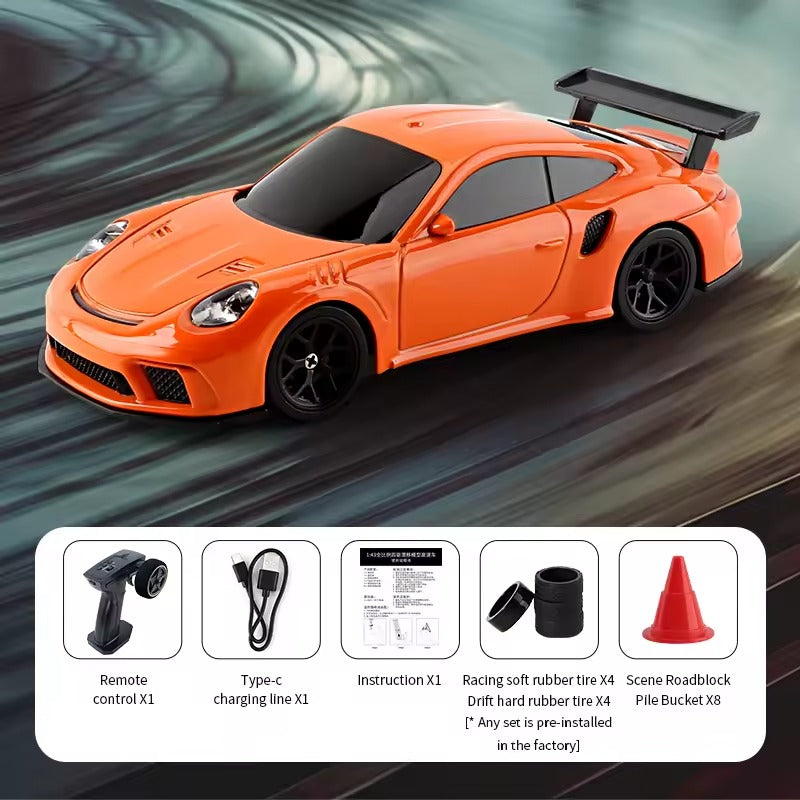 Mini RC Drift Racer – 4WD High-Speed Remote Control Car (1/43 Scale)