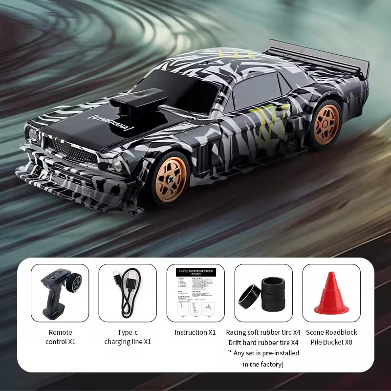 Mini RC Drift Racer – 4WD High-Speed Remote Control Car (1/43 Scale)