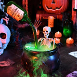Halloween Witch Cauldron with Fog & LED Potion Pour