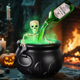 Halloween Witch Cauldron with Fog & LED Potion Pour